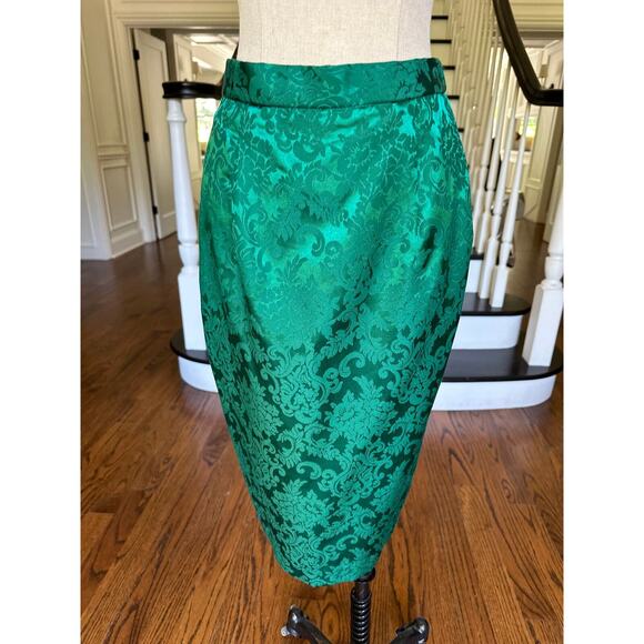 Vintage McClintock 2 Piece Top Skirt Green Victorian Christmas SteamPunk Goth - Picture 12 of 15